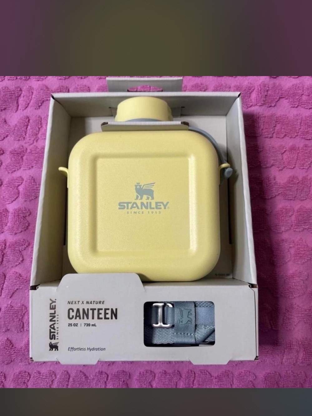 Stanley Pale Yellow Square Canteen with Strap